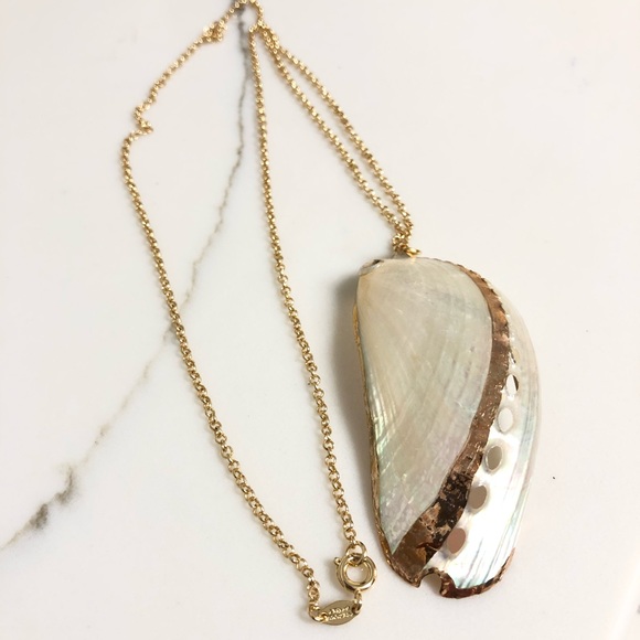 14k Gold Plated Shell Necklace - Picture 2 of 5